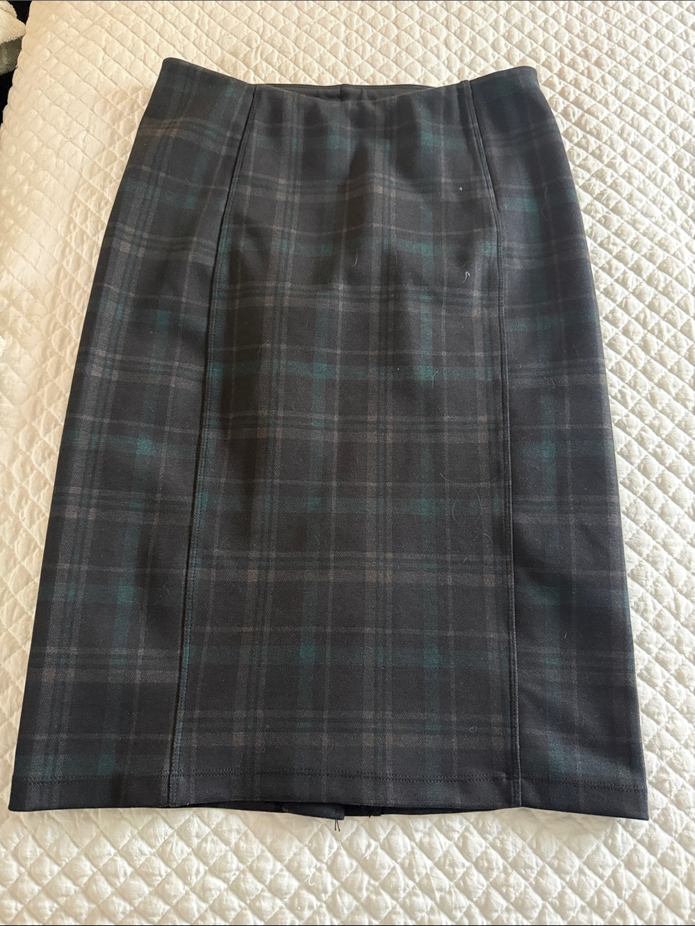 Liverpool Women's Plaid Midi Skirt - Black & Green